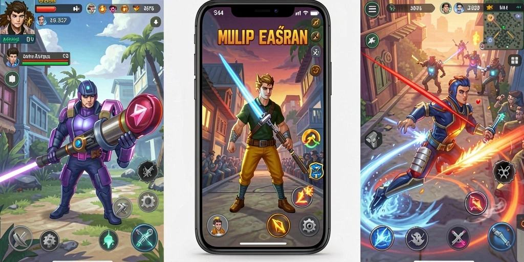 rprprp - Tangkapan layar dari pertempuran seru di dalam game.
